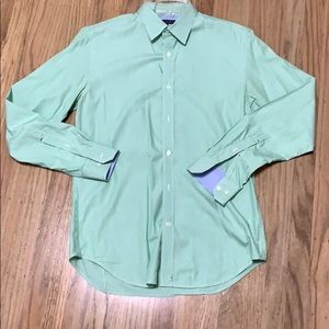 Banana republic green pinstripe button down